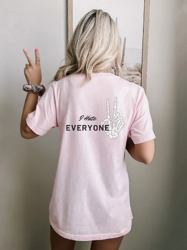 I Hate Everyone Tee Plaid T-Shirt Polka Dot Checkered