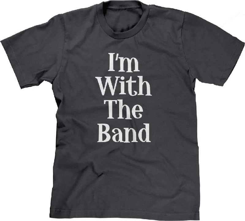 I'm With The Band T-Shirt Houndstooth Herringbone Solid