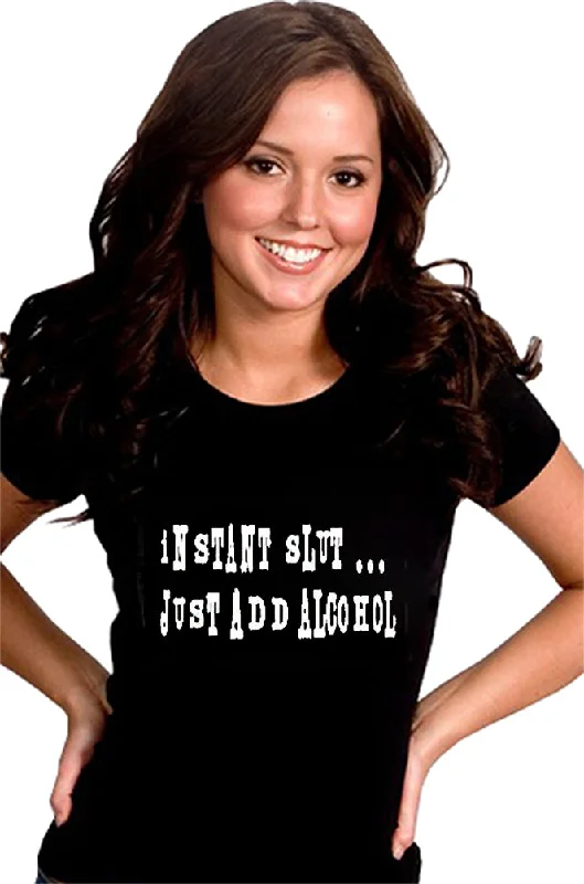 Instant Slut Girls T-Shirt Basic T-Shirt Crew Neck Short Sleeve