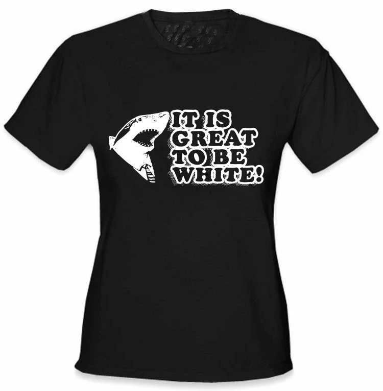 It Is Great To Be White Girl's T-Shirt Mesh Blend Leather Blend Suede Blend