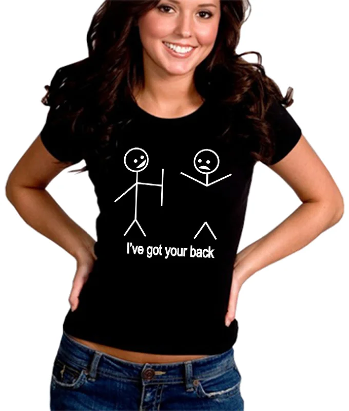 I've Got Your Back Girl's T-Shirt Striped Floral Plaid