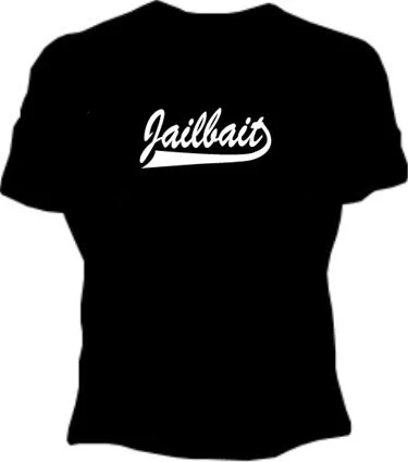 Jailbait Girls T-Shirt Zippered Buttoned Snapped