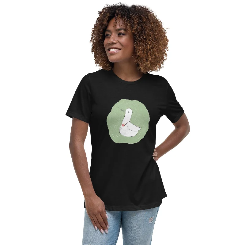 LOVE BIRD Women's Relaxed T-Shirt Collared Crew Neck Turtle Neck