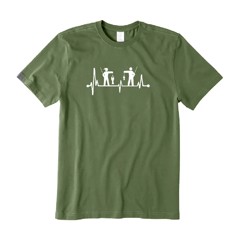 Man’ Catch and Women's Catch T-Shirt Houndstooth Herringbone Solid