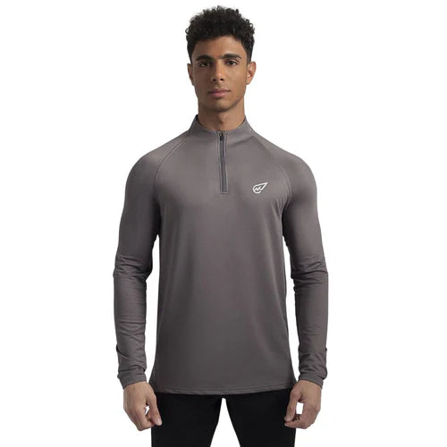 Quad Zip Long Sleeve T-shirt Collared T-Shirt Boat Neck A-Line