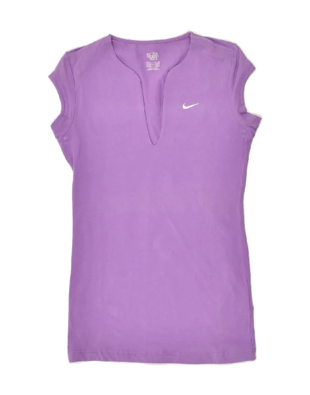 NIKE Womens T-Shirt Top UK 8/10 Small Purple Cotton Basic T-Shirt Crew Neck Short Sleeve NIKE Womens T-Shirt Top UK 8/10 Small Purple Cotton Basic T-Shirt Crew Neck Short Sleeve