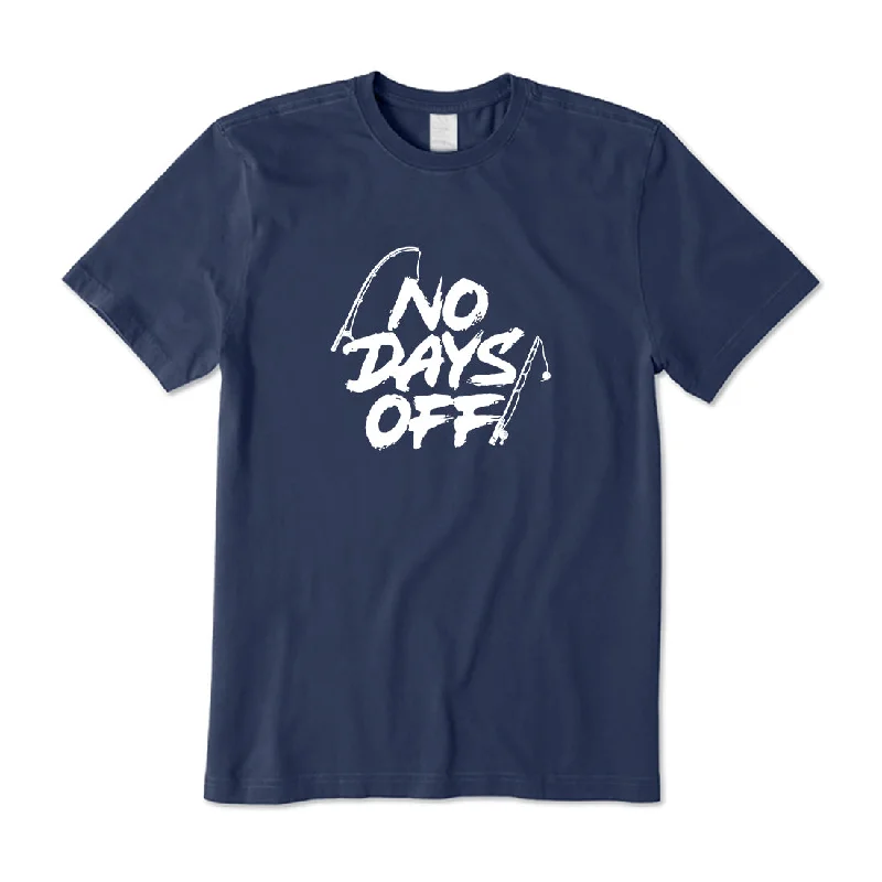 No Day Off Fishing T-Shirt Seamless Knitted Crochet