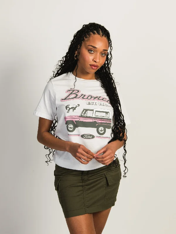 FORD BRONCO LOGO T-SHIRT Collared T-Shirt Boat Neck A-Line