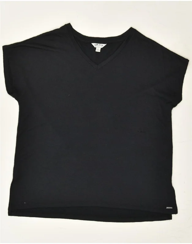 ORVIS Womens T-Shirt Top UK 16 Large Navy Blue Cashmere Blend Cotton Blend Poly Blend ORVIS Womens T-Shirt Top UK 16 Large Navy Blue Cashmere Blend Cotton Blend Poly Blend