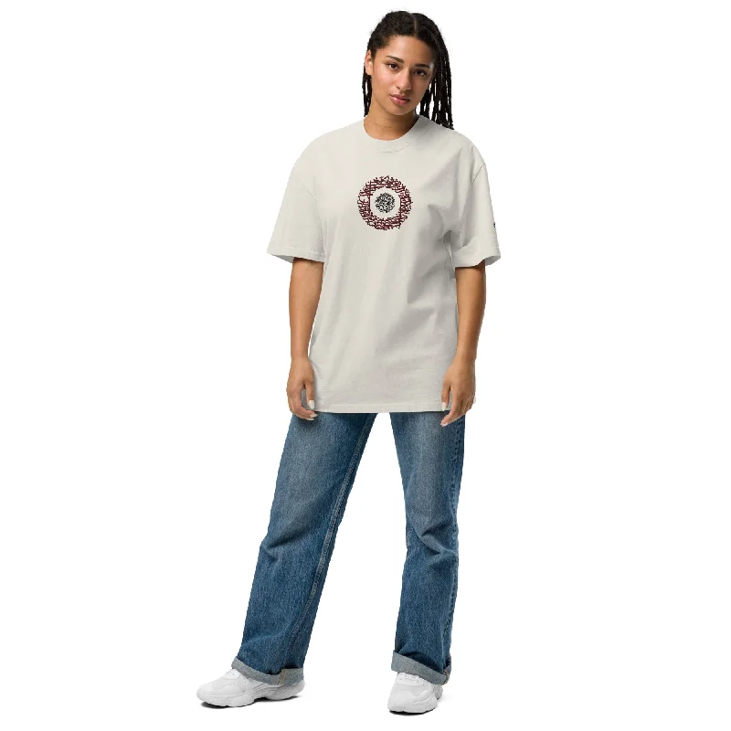 Oversized Faded T-Shirt for Women - RAKHE ESHGH Iron Safe Non-Iron Wrinkle Free