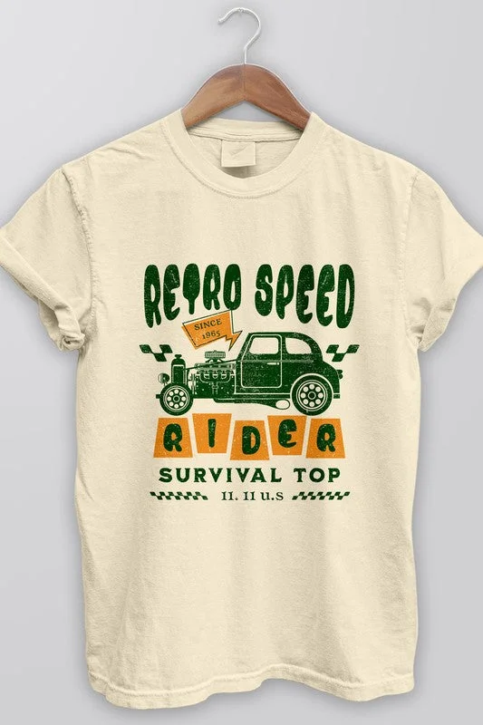 Rebel Stitch Retro Vintage Speed Rider Graphic Tee Cotton Fabric Linen Fabric Terry Fabric Rebel Stitch Retro Vintage Speed Rider Graphic Tee Cotton Fabric Linen Fabric Terry Fabric