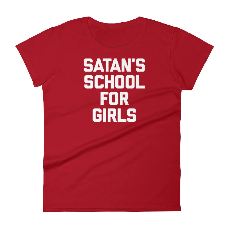 Satan's School For Girls T-Shirt (Womens) Wool Fabric Cashmere Fabric Tweed Fabric