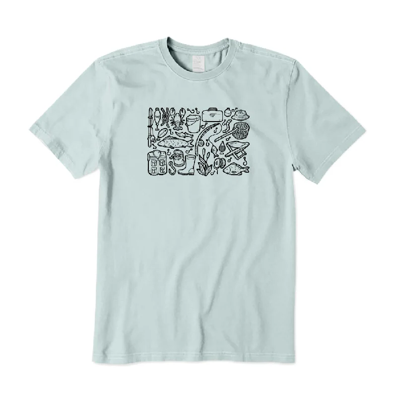 Start Fishing Trip T-Shirt Chenille Brocade Lace