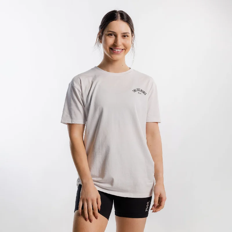 TWL - OVERSIZED T-SHIRT - ESSENTIALS - WHITE Polka Dot Checkered Tartan