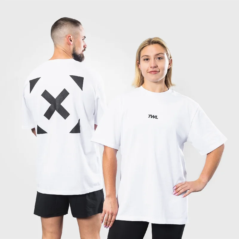 TWL - LIFESTYLE OVERSIZED T-SHIRT - ASSERT - WHITE/BLACK Polka Dot Checkered Tartan