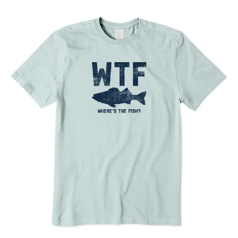 Where's The Fish T-Shirt Chenille Blend Fleece Blend Nylon Blend