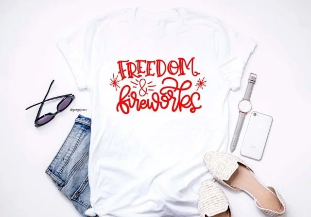 White - red text