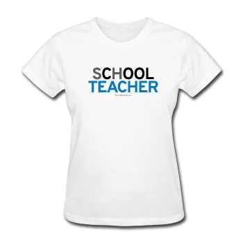 "sChOOL Teacher" - Women's T-Shirt Front Pockets Side Pockets Patch Pockets