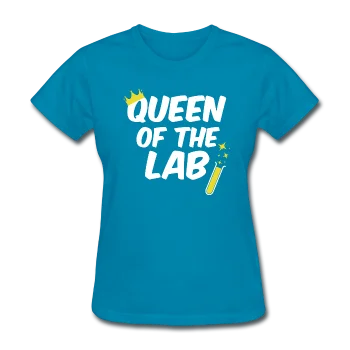 "Queen of the Lab" - Women's T-Shirt Wool Fabric Cashmere Fabric Tweed Fabric
