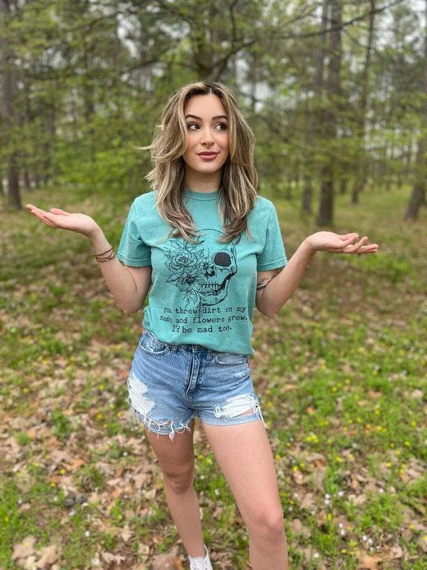 You Threw Dirt On My Name Graphic Tee Silk Blend Satin Velvet