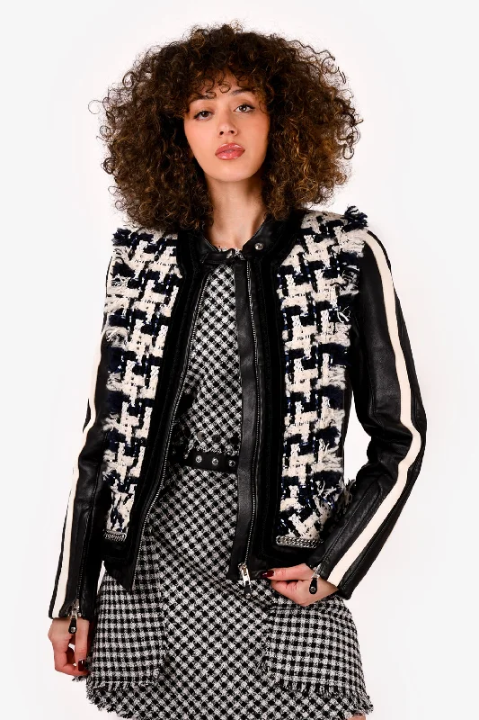 Alexander Wang Black Woven Leather Jacket Size S Notch Collar Peter Pan Collar Cowl Neck Alexander Wang Black Woven Leather Jacket Size S Notch Collar Peter Pan Collar Cowl Neck