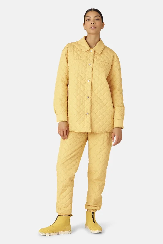 Quilt Jacket - Marigold Zip Front Button Front Snap Front