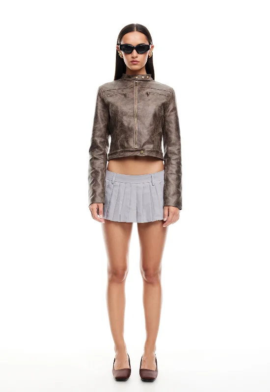 BELLA MOTO JACKET - CHOCOLATE Appliqued Jacket Beaded Jacket Sequined Jacket