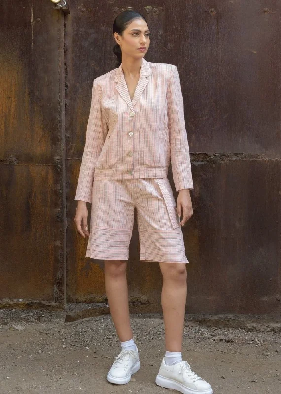 Buttoned Bomber Jacket Jersey Jacket Tulle Jacket Batik Jacket
