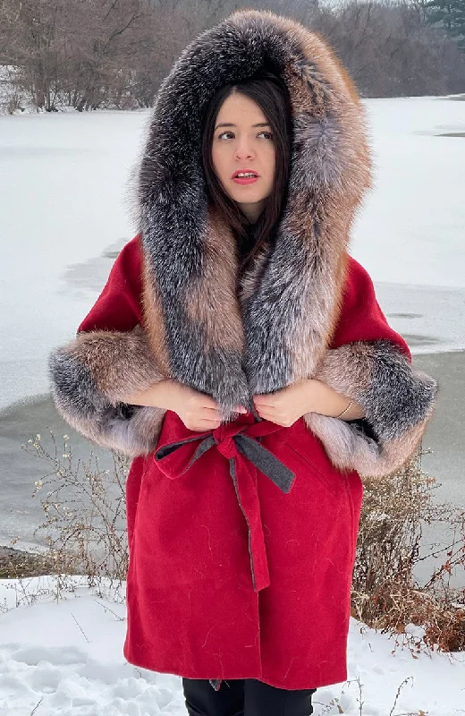 Canne-rof Women Leather Jacket,red Fur With Leather Coat,leather Cotton Fabric Linen Fabric Terry Fabric Canne-rof Women Leather Jacket,red Fur With Leather Coat,leather Cotton Fabric Linen Fabric Terry Fabric