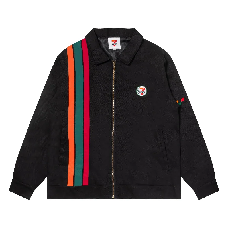 Cars of 7-Eleven™ Mechanic Jacket Boat Neck Shawl Collar Notched Collar