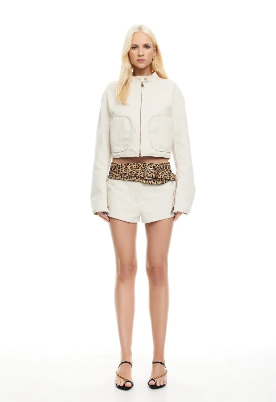CRUE JACKET - BEIGE Striped Jacket Polka Dot Jacket Floral Jacket