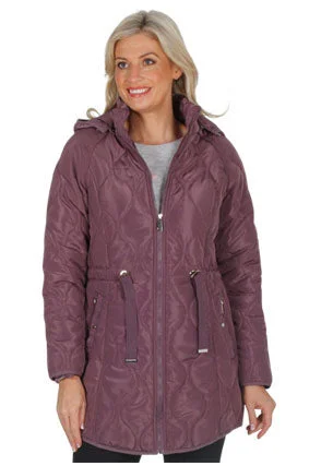 Emily Adams Quilted Jacket Hoodie Zip-Up Jacket Button-Up Jacket