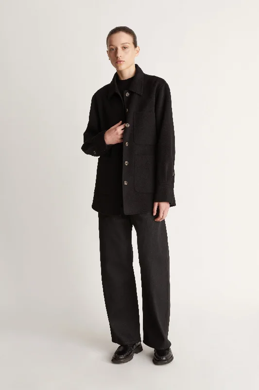 Florentine Cashmere Shirt Jacket Welt Pockets Slit Pockets Flap Pockets