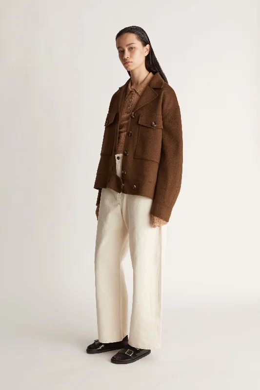Florentine Cashmere Worker Jacket Insulated Jacket Fitted Jacket Loose Jacket