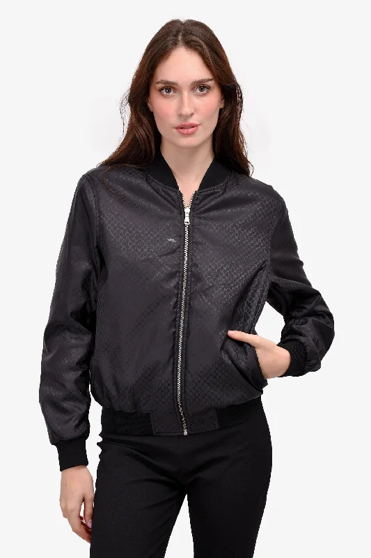Gucci Black Monogram Nylon Reversible Bomber Jacket Size 48 Mens Jacket Blazer Coat Gucci Black Monogram Nylon Reversible Bomber Jacket Size 48 Mens Jacket Blazer Coat