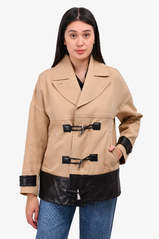 Jason Wu Beige Cotton Leather Toggle Closure Jacket Size 10 (As Is) Denim Jacket Leather Jacket Suede Jacket Jason Wu Beige Cotton Leather Toggle Closure Jacket Size 10 (As Is) Denim Jacket Leather Jacket Suede Jacket