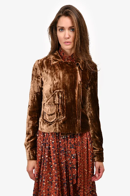 Louis Vuitton Brown Velvet Moto Jacket Size 36 Corduroy Jacket Velvet Jacket Brocade Jacket Louis Vuitton Brown Velvet Moto Jacket Size 36 Corduroy Jacket Velvet Jacket Brocade Jacket