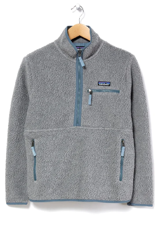 Patagonia Retro Pile Marsupial Women's Fleece Jacket - Salt Grey / Light Plume Grey Denim Jacket Leather Jacket Suede Jacket Patagonia Retro Pile Marsupial Women's Fleece Jacket - Salt Grey / Light Plume Grey Denim Jacket Leather Jacket Suede Jacket