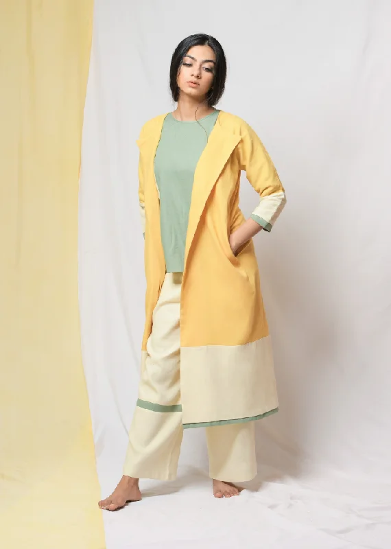 Roving dunes Jacket A-Line Jacket Boat Neck Shawl Collar