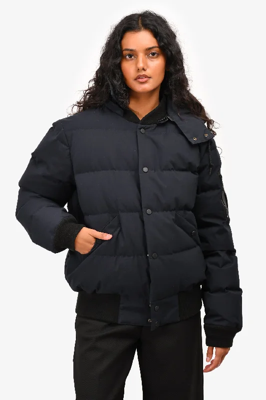 Sandro Navy Leather Pocket Puffer Jacket Size M Mens Satin Jacket Silk Jacket Chiffon Jacket Sandro Navy Leather Pocket Puffer Jacket Size M Mens Satin Jacket Silk Jacket Chiffon Jacket