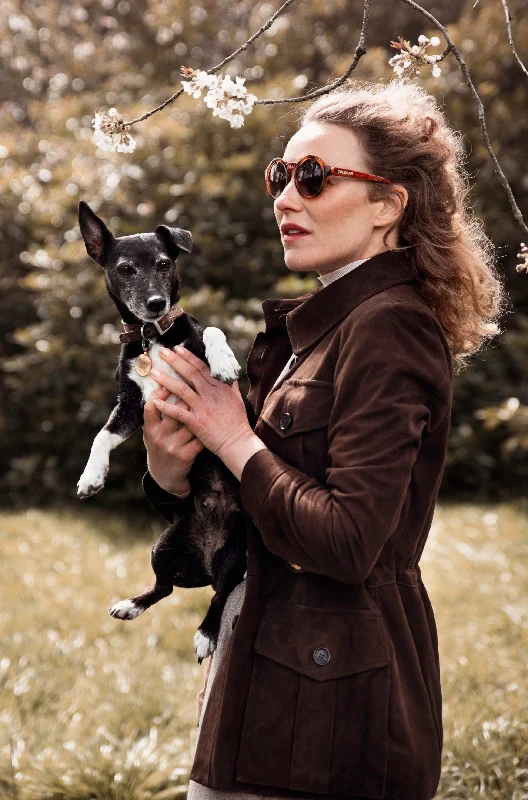Suede Tracker Jacket In Chocolate Trench Coat Raincoat Waterproof Jacket