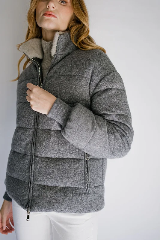Verbier Cashmere Puffer Jacket V-Neck Jacket Boat Neck Jacket Square Neck Jacket