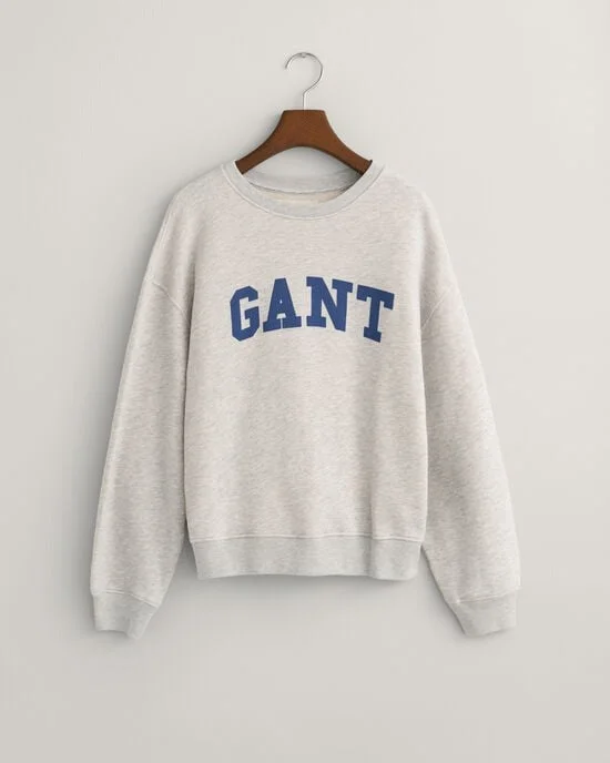 Graphic Crew Neck Sweatshirt Hoodie with Ribbed Neckline Snug Warm