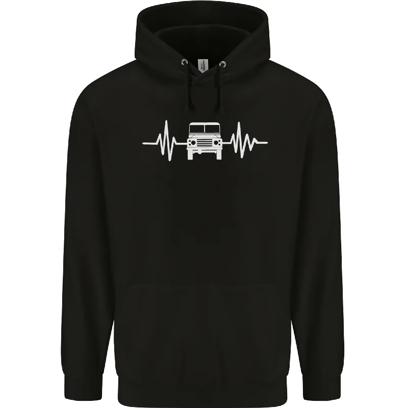 4X4 Heart Beat Pulse Off Road Roading Mens 80% Cotton Hoodie Hoodie with Cuffed Sleeves Snug Secure 4X4 Heart Beat Pulse Off Road Roading Mens 80% Cotton Hoodie Hoodie with Cuffed Sleeves Snug Secure