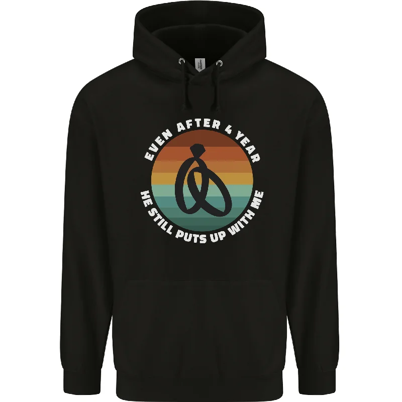 5 Year Wedding Anniversary 5th Marriage Mens 80% Cotton Hoodie Hoodie with Cuffed Sleeves Snug Secure 5 Year Wedding Anniversary 5th Marriage Mens 80% Cotton Hoodie Hoodie with Cuffed Sleeves Snug Secure