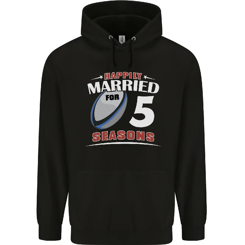 5 Year Wedding Anniversary 5th Rugby Mens 80% Cotton Hoodie Cotton Hoodie Fleece Lining Warmth 5 Year Wedding Anniversary 5th Rugby Mens 80% Cotton Hoodie Cotton Hoodie Fleece Lining Warmth