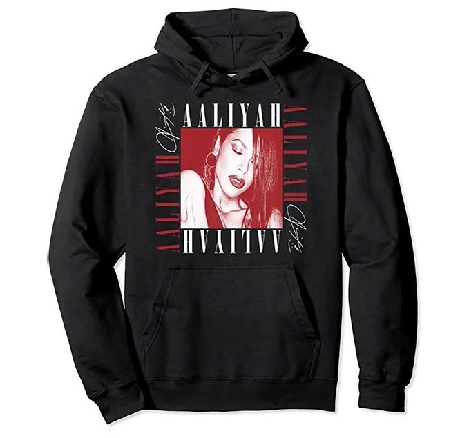 Aaliyah Red Hoodie Hoodie with Hem Elastic Stretchable Comfortable