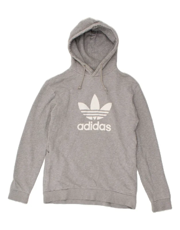 ADIDAS Mens Graphic Hoodie Jumper Small Grey Cotton Hoodie with Slim Fit Tailored Modern ADIDAS Mens Graphic Hoodie Jumper Small Grey Cotton Hoodie with Slim Fit Tailored Modern