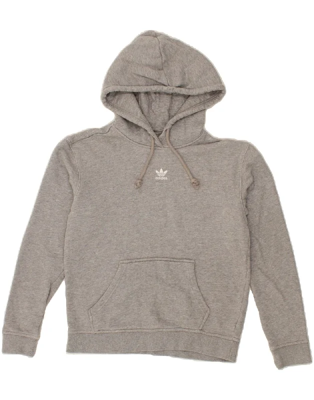 ADIDAS Womens Hoodie Jumper UK 6 XS Grey Cotton Hoodie with Earth Tones Natural Calm ADIDAS Womens Hoodie Jumper UK 6 XS Grey Cotton Hoodie with Earth Tones Natural Calm
