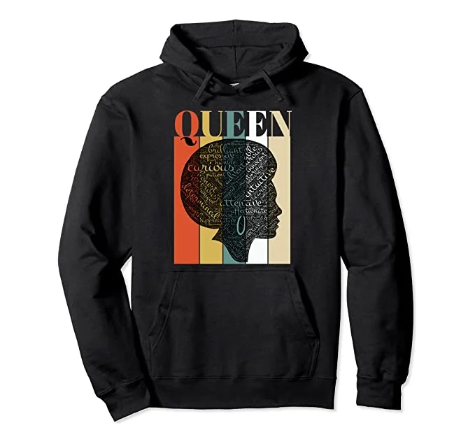 Afro Queen Hoodie Graphic Hoodie Design Print